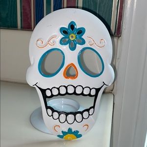 Candy Skull Candle Holder